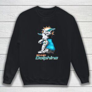NFL Football My Cat Loves Miami Dolphins Sweatshirt Fan Gift Unisex Apparel 91